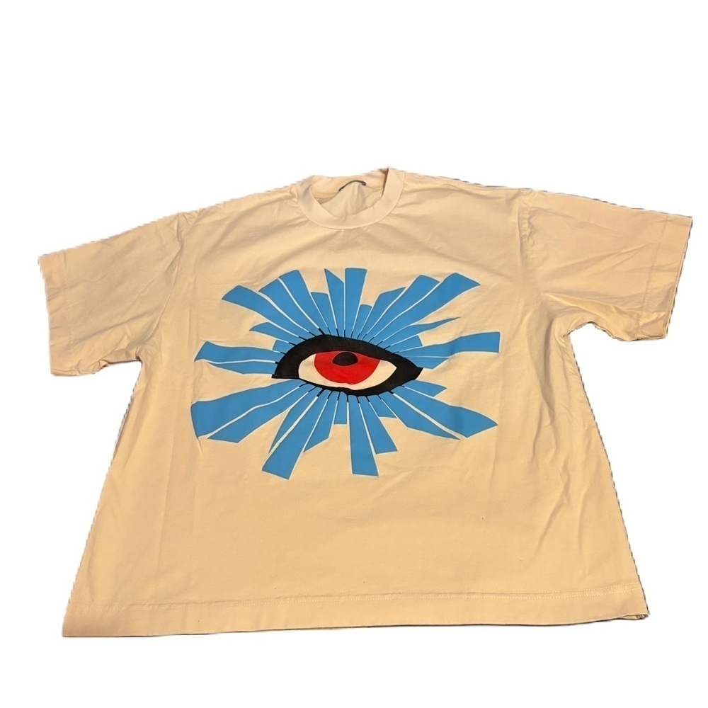 House of Errors Puff Print Eye Cream T-shirt Medium Blue Red